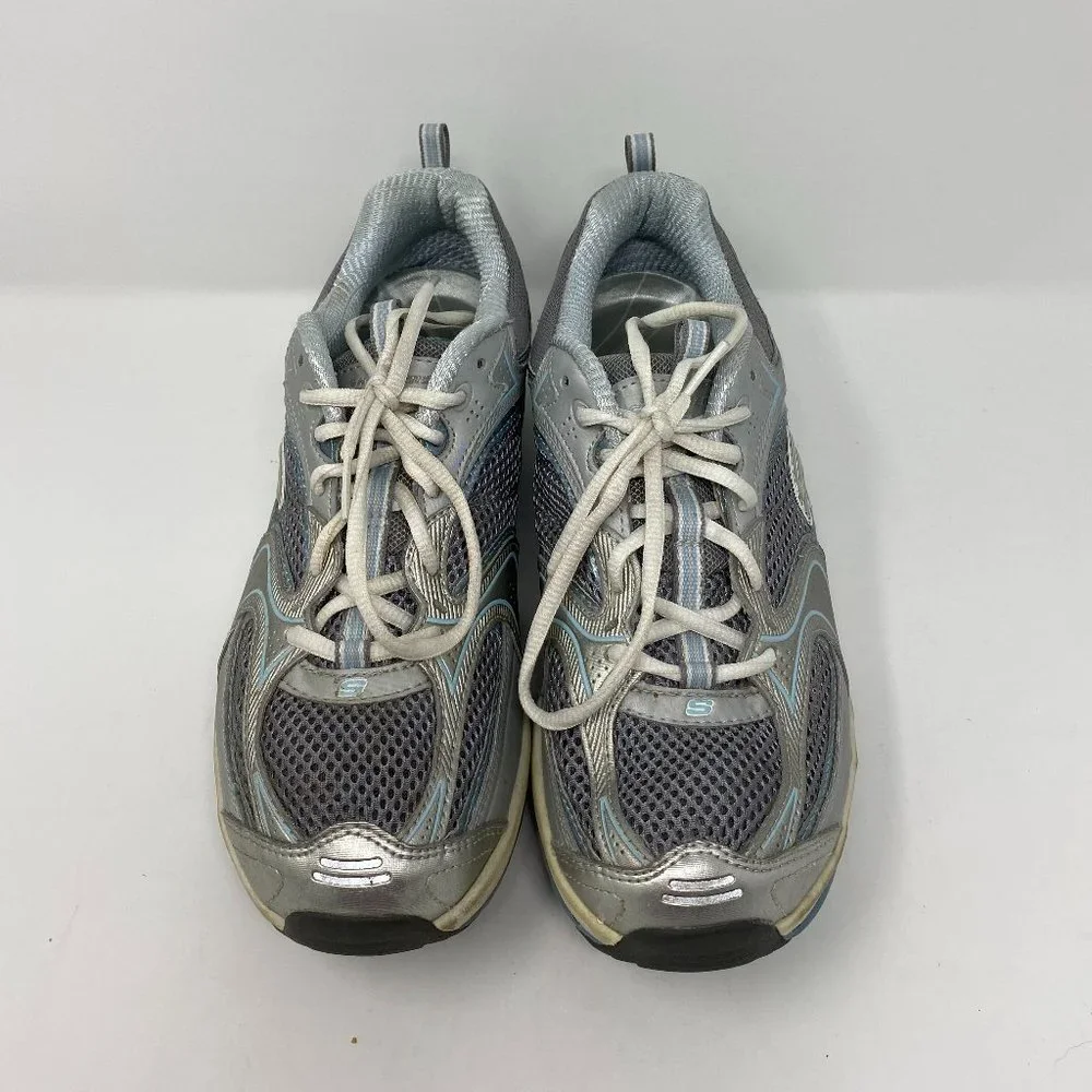 Vintage Y2k Skechers Shape Ups Silver Shimmer Toning Sneaker Shoes Women’s 9 - Picture 3 of 12